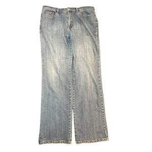 Vintage Venezia Jeans Womens 18 Tall Light Blue Denim Bootcut Classic Minimal